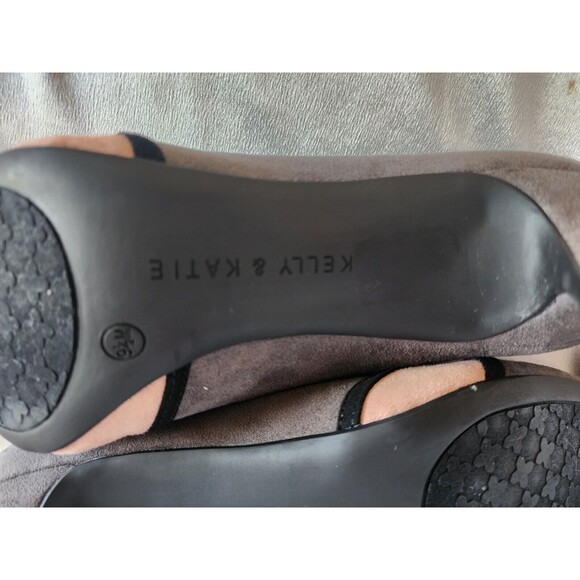 Kelly & Katie Bamita Heels Womens Size 9.5 Color Block Grey & Nude Pink Pumps - Picture 8 of 9
